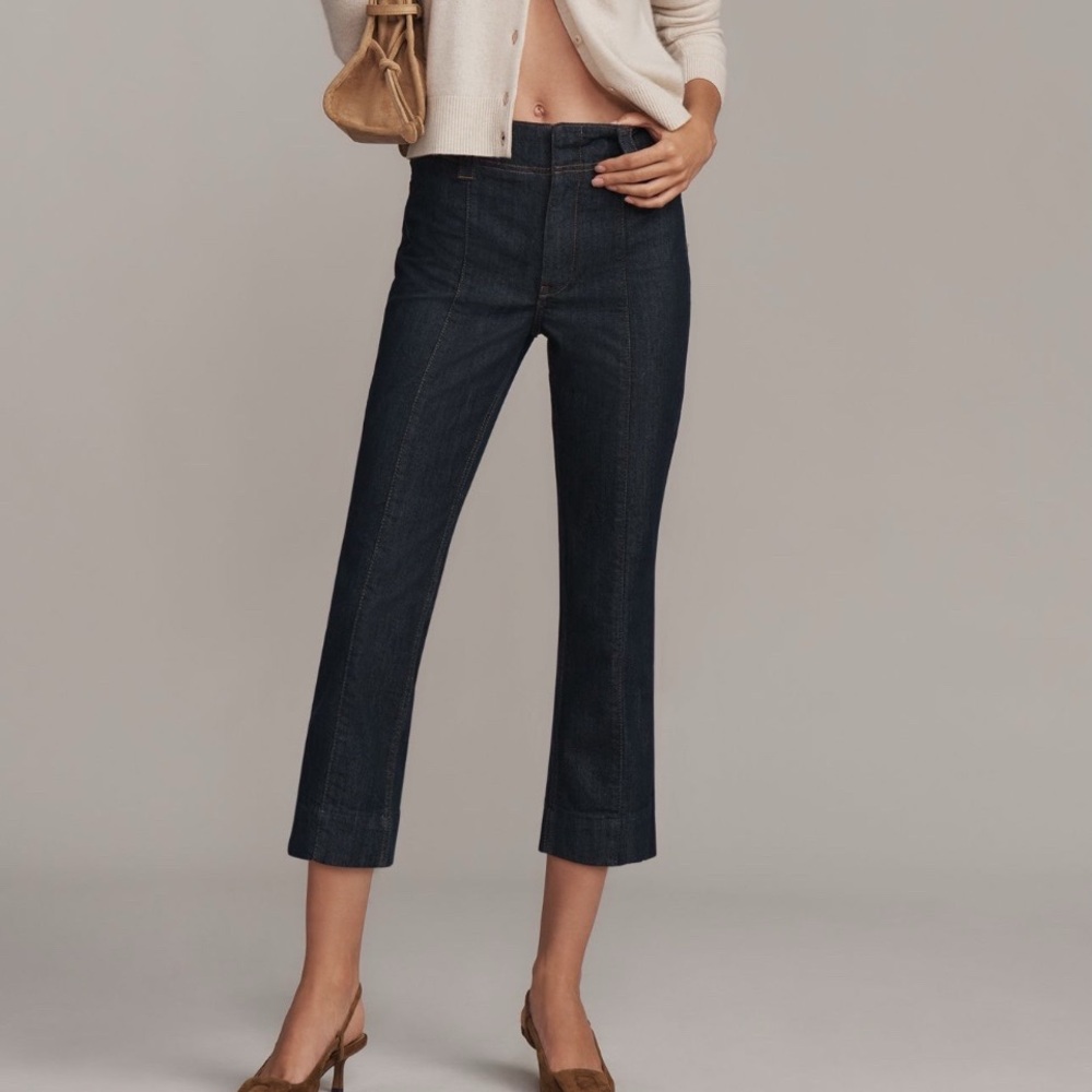 Maeve Dark Indigo Cropped Jeans
